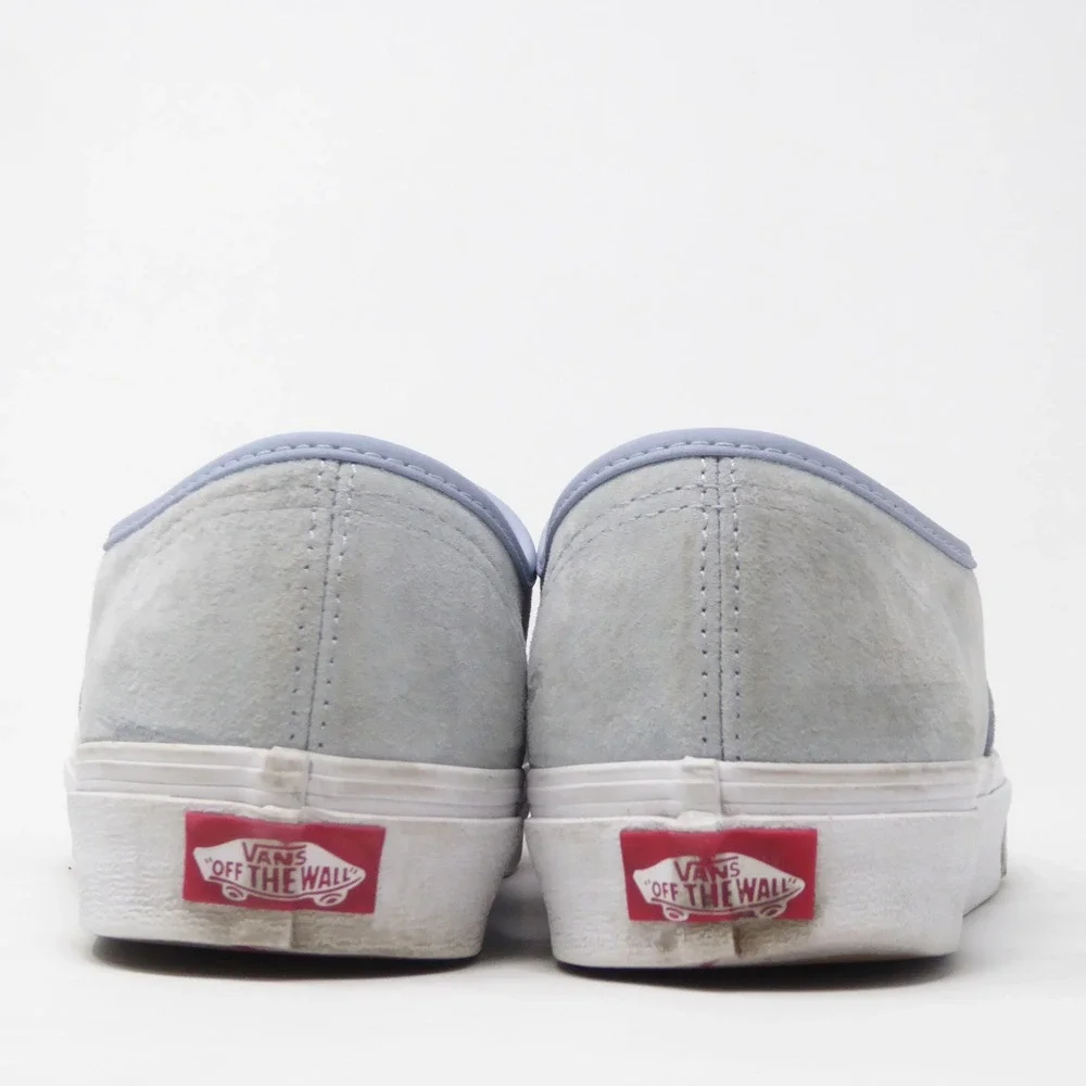 Vans Womens Authentic Low Pig Suede Sneakers Shoes Light Blue Size 9